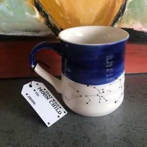 Stay Wild Moon Child Mug Blue White w/ Gold Stars
